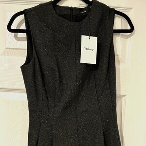 Theory Charcoal Melange Ponte Dress